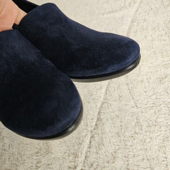 Ecco Danish Design Navy Suede Sz40 heels Pump Slipon shoes. Career. Work. Office - Picture 14 of 15
